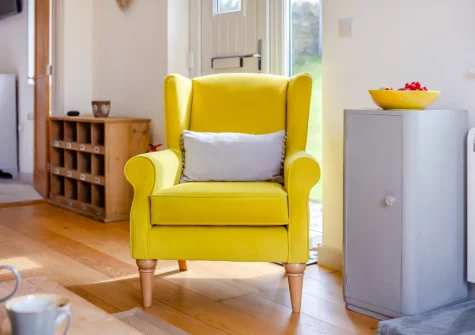 The living area at Little Seaward, Boscastle