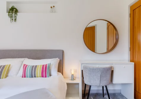 The bedroom at Little Seaward, Boscastle