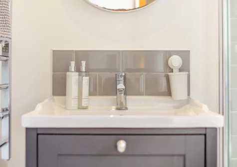 The ensuite shower room at Little Seaward, Boscastle