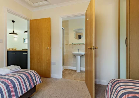 Bedroom #2 & en-suite shower room at Little Trelana, Kilkhampton