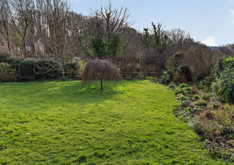 The shared garden at Little Trelana, Kilkhampton