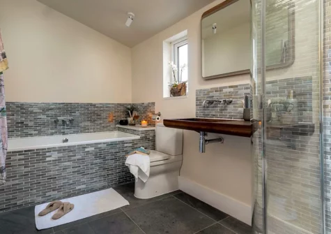 The bathroom at Littlefields, Seaton