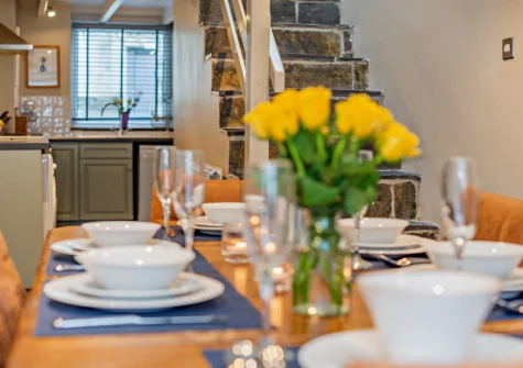 The kitchen & dining area at Lobster House, Padstow