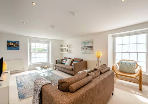 The living area at Lobster's Loft, Appledore