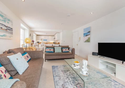 The living area at Lobster's Loft, Appledore