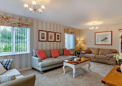 The living room at Long Beach, Westward Ho!