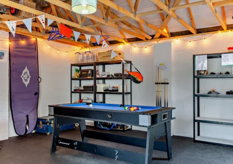 The games room at Long Beach, Westward Ho!