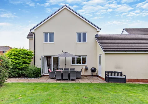 The patio, alfresco dining area & garden at Long Beach, Westward Ho!