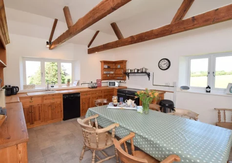 The kitchen & dining area at Long Cottage, Trelights