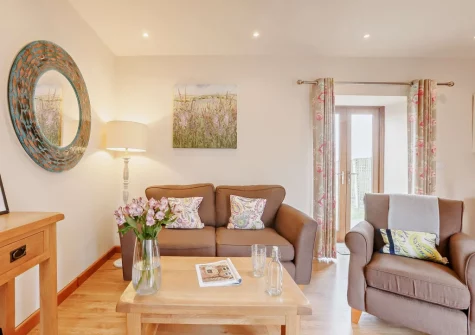 The living area at Long Horn Barn, Launceston