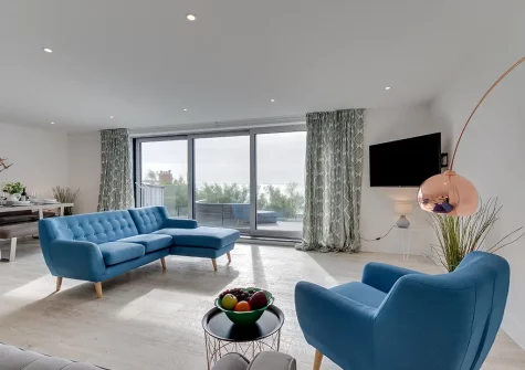 The living area at Longitude 5° W, Porthleven