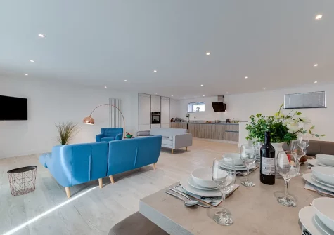 The living area at Longitude 5° W, Porthleven