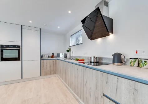 the kitchen at Longitude 5° W, Porthleven