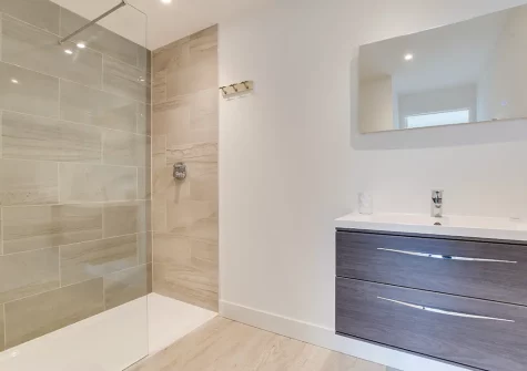 Bedroom #1 en-suite shower room at Longitude 5° W, Porthleven