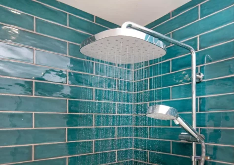 The shower room at Longpark Linhay, Compton