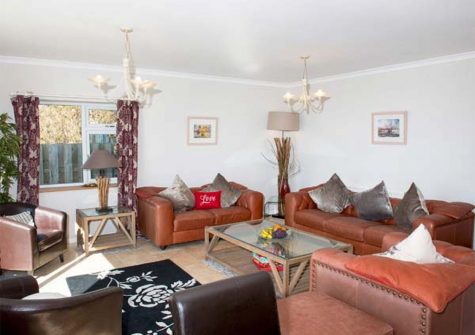 The living area at Looe Island View, Downderry