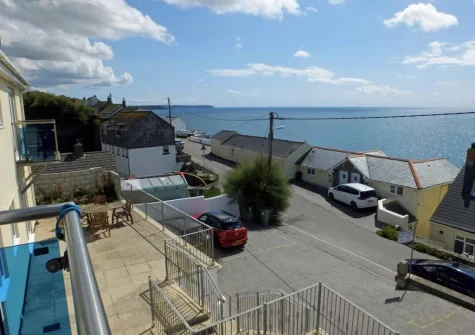 The view from the balcony & outdoor sitting area at Loveday, Porthleven