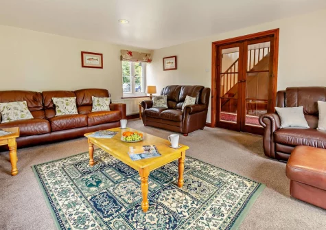 The living room at Loveny Cottage, Two Waters Foot