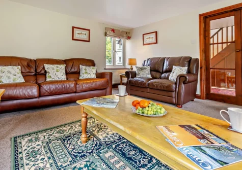 The living room at Loveny Cottage, Two Waters Foot