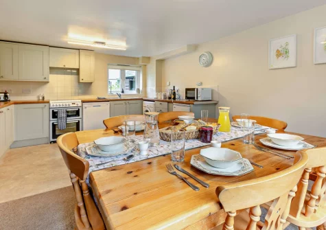The kitchen & dining area at Loveny Cottage, Two Waters Foot