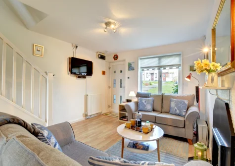 The living area at Lowen Cottage, Padstow