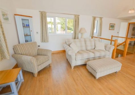 The living area at Lowenna, Coverack