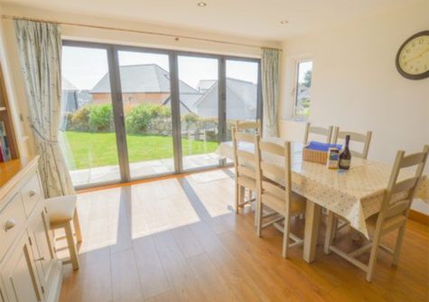 The dining area at Lowenna, Coverack