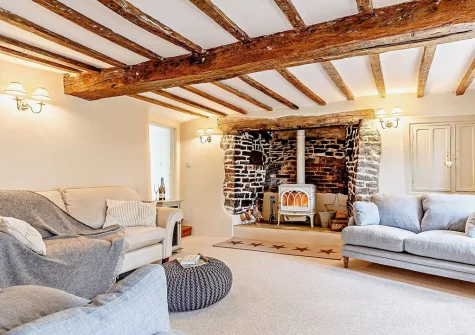 The first living room at Lower Cannington Cottage, Witheridge