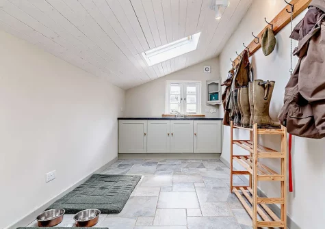 The boot room at Lower Cannington Cottage, Witheridge
