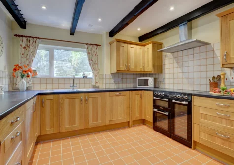 The kitchen at Lower Dean Farm, Parracombe