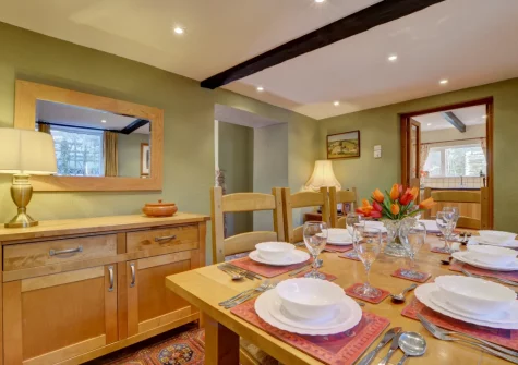 The dining room at Lower Dean Farm, Parracombe