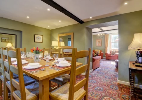 The dining room at Lower Dean Farm, Parracombe
