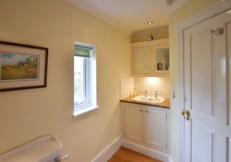 The shower room at Lower Dean Farm, Parracombe