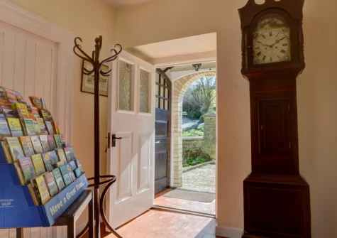 The entrance hallway at Lower Dean Farm, Parracombe