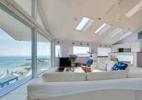 The living area at Lower Trenarthan, Penzance