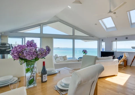 The dining area at Lower Trenarthan, Penzance