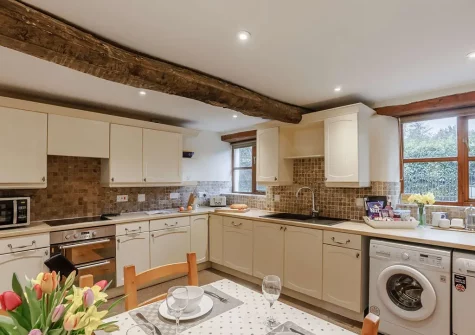 The kitchen at Lower Yeoland Barn, Swimbridge
