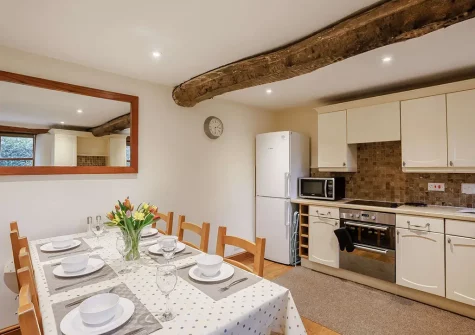 The kitchen & dining area at Lower Yeoland Barn, Swimbridge