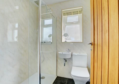 The ground floor shower room at Lucerne, Treburrick