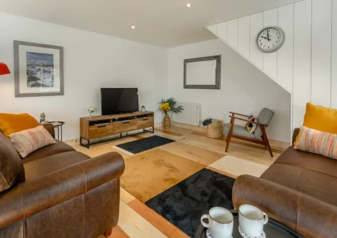 The living area at Lukes Barn, Mawla