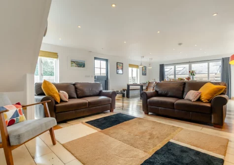 The living area at Lukes Barn, Mawla