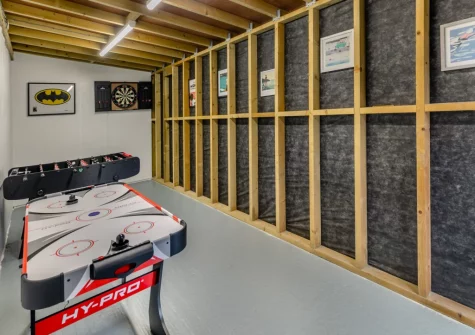 The games room at Lukes Barn, Mawla