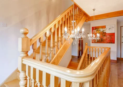 The first floor landing & staircase at Lulworth House, Raymond's Hill