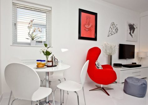 The dining area at Luna Blue, Tre Lowen, Newquay