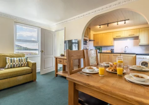 The living & dining area at Lundy, Croyde