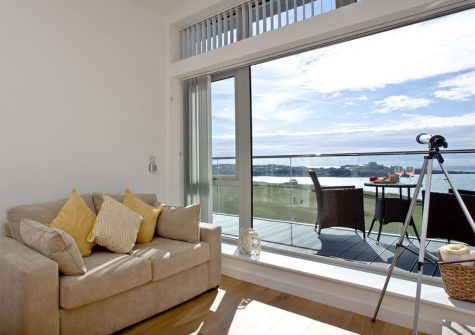 The living area at Lusty Beach View, One Lusty Glaze, Newquay