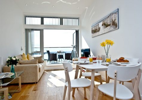 The dining area at Lusty Beach View, One Lusty Glaze, Newquay