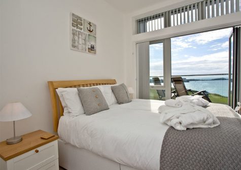 The bedroom at Lusty Beach View, One Lusty Glaze, Newquay