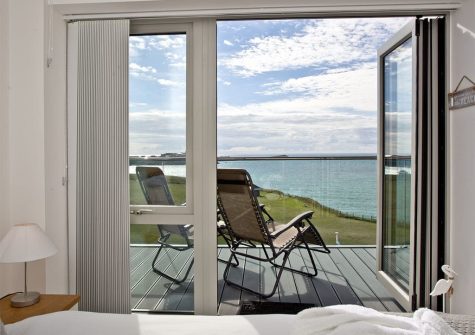 The bedroom at Lusty Beach View, One Lusty Glaze, Newquay