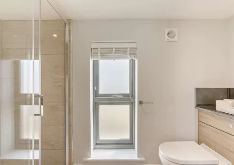Bedroom #1 en-suite shower room at Lutsford Farm Barn, Bursdon
